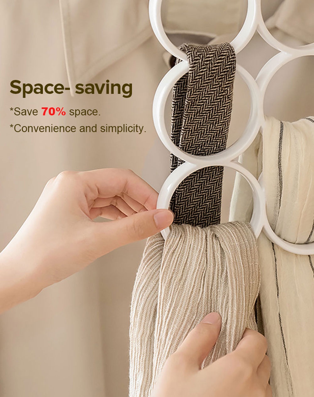Multifunctional Hanger Tie Ring Rack-4